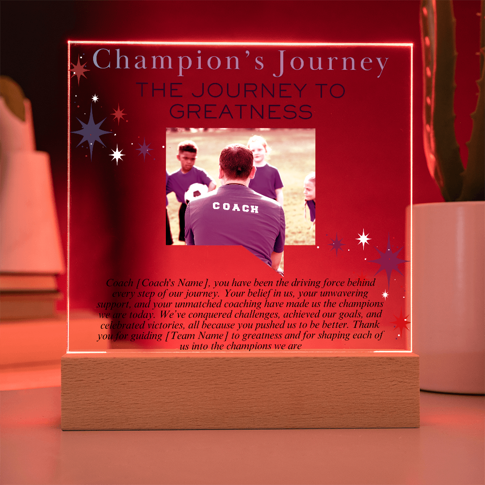Personalized My Coach My Hero Acrylic Plaque