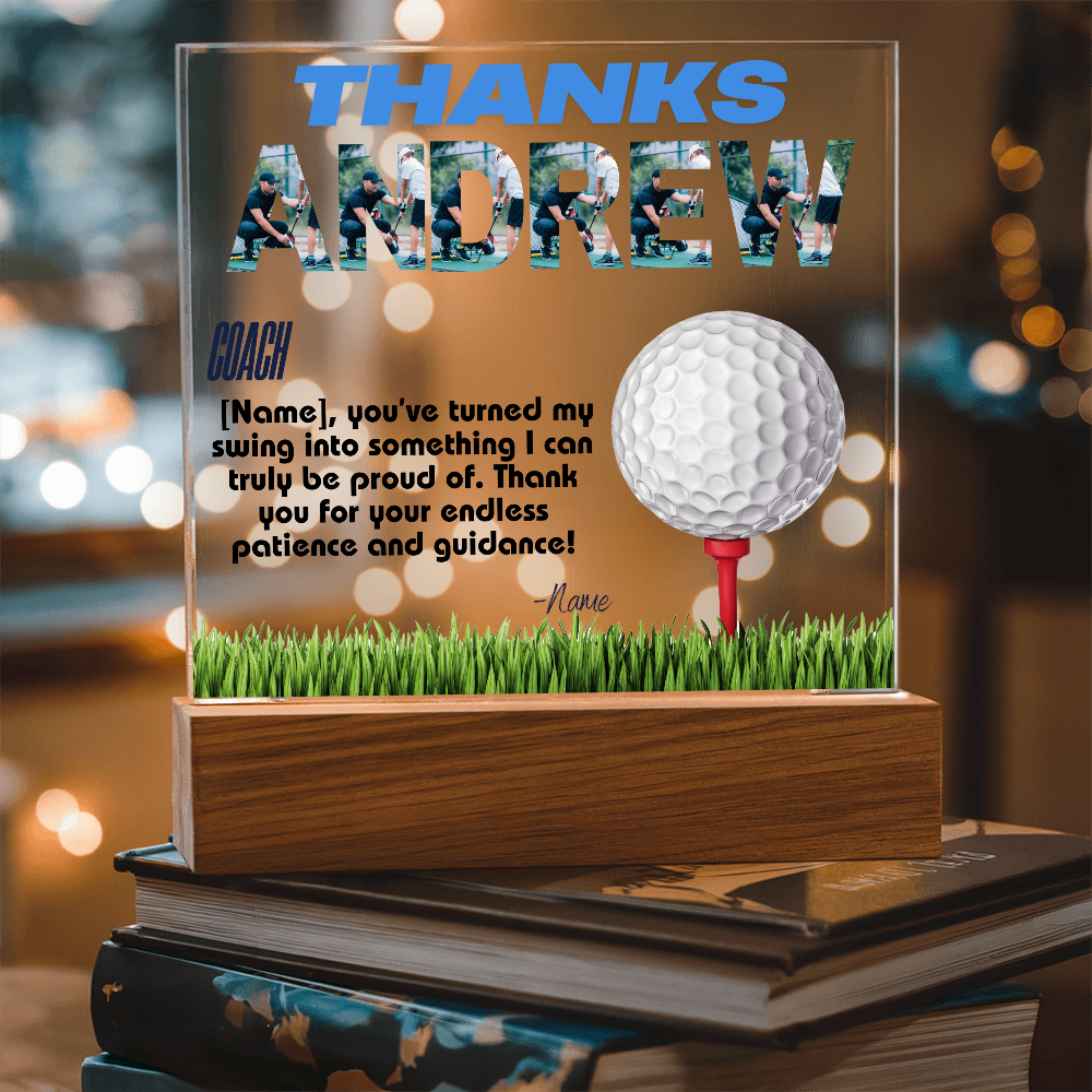 Personalized Thank You Coach Custom Acrylic Plaque LED
