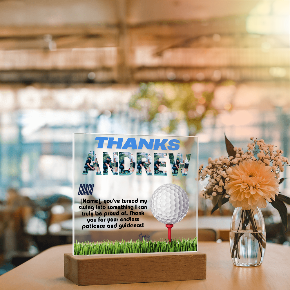 Personalized Thank You Coach Custom Acrylic Plaque LED