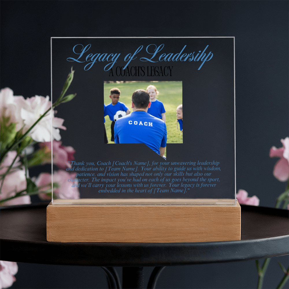 Personalized My Coach My Hero Acrylic Plaque