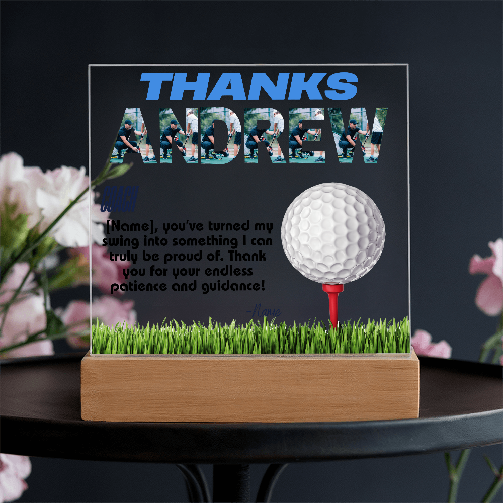 Personalized Thank You Coach Custom Acrylic Plaque LED