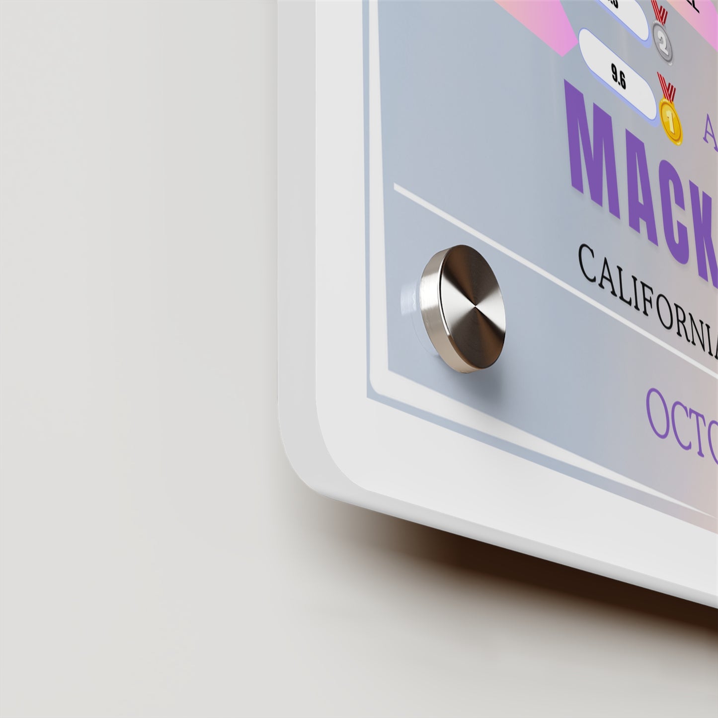 Personalized Acrylic Wall Art Panel for Gymnastics Champions