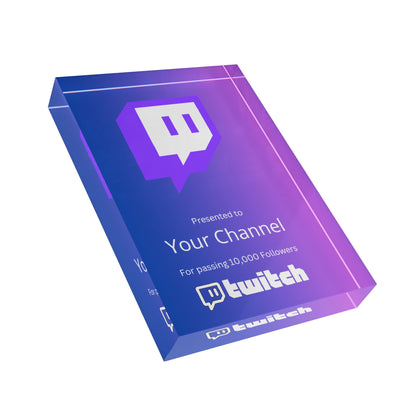 Customized Twitch Streamers Plaque Award