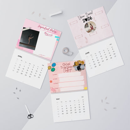 Personalized 2026 Gymnastics Wall Calendar — Custom Photo & Events