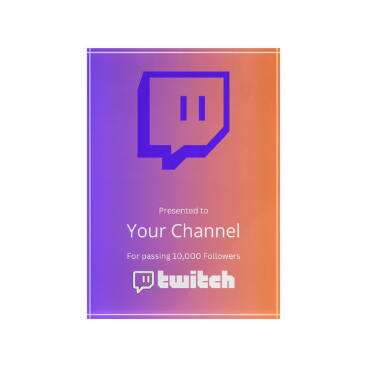 CustomizedTwitch Streamers Plaque Award