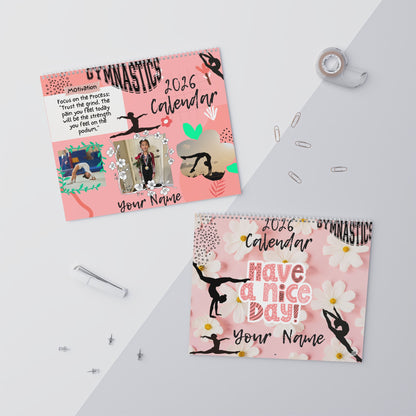Personalized 2026 Gymnastics Wall Calendar — Custom Photo & Events