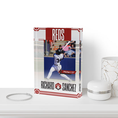 Baseball Card Photo Block - Red Border Design