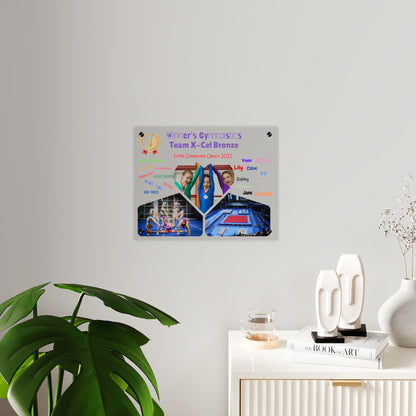 Custom Acrylic Wall Art Panel -  Gymnastics Team Competition Events
