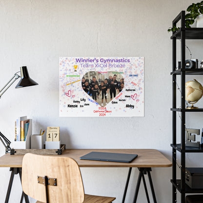 Personalized Gymnastics Wall Art, Custom Gloss Posters