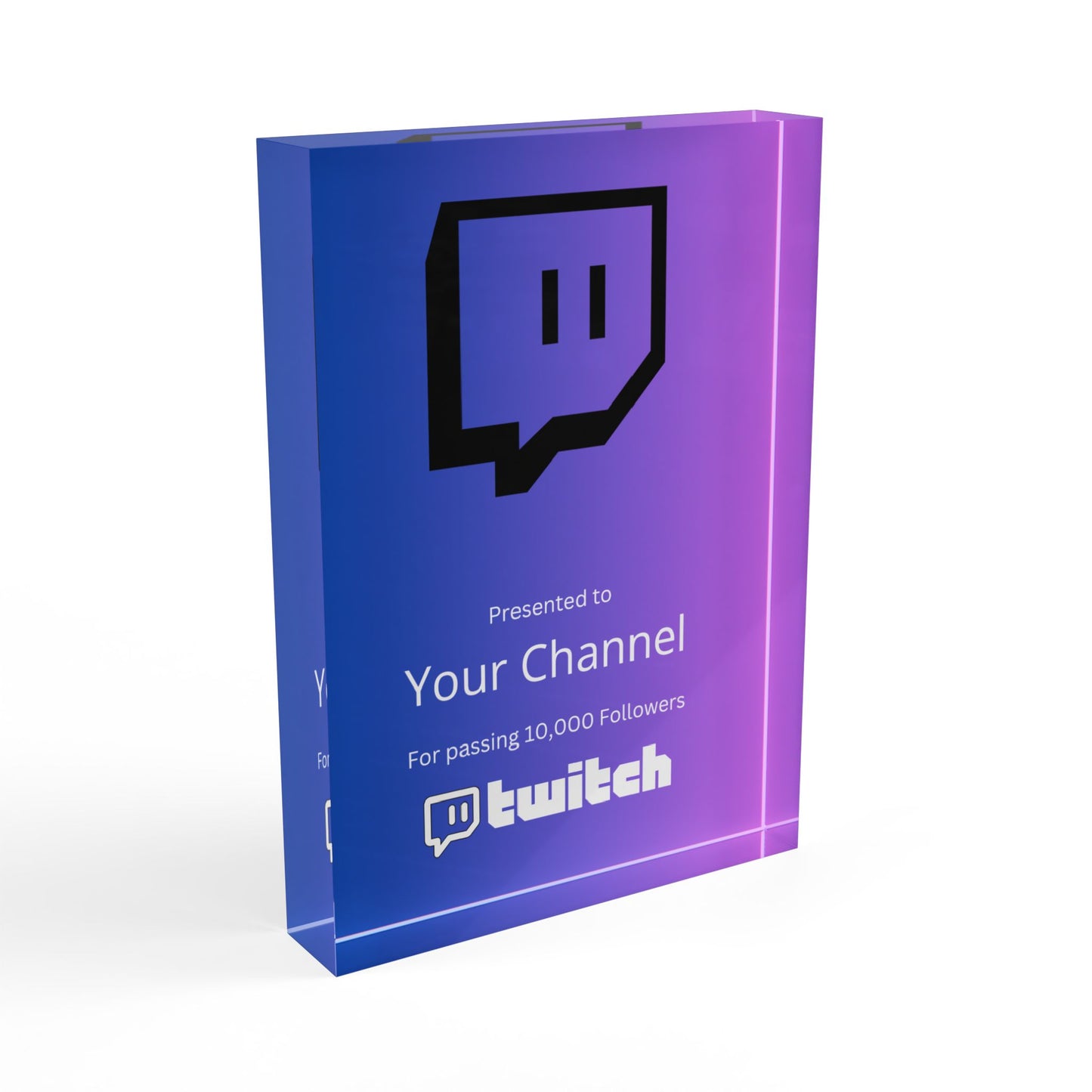 CustomizedTwitch Streamers Plaque Award