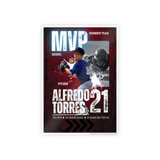 Personalized MVP Baseball Posters
