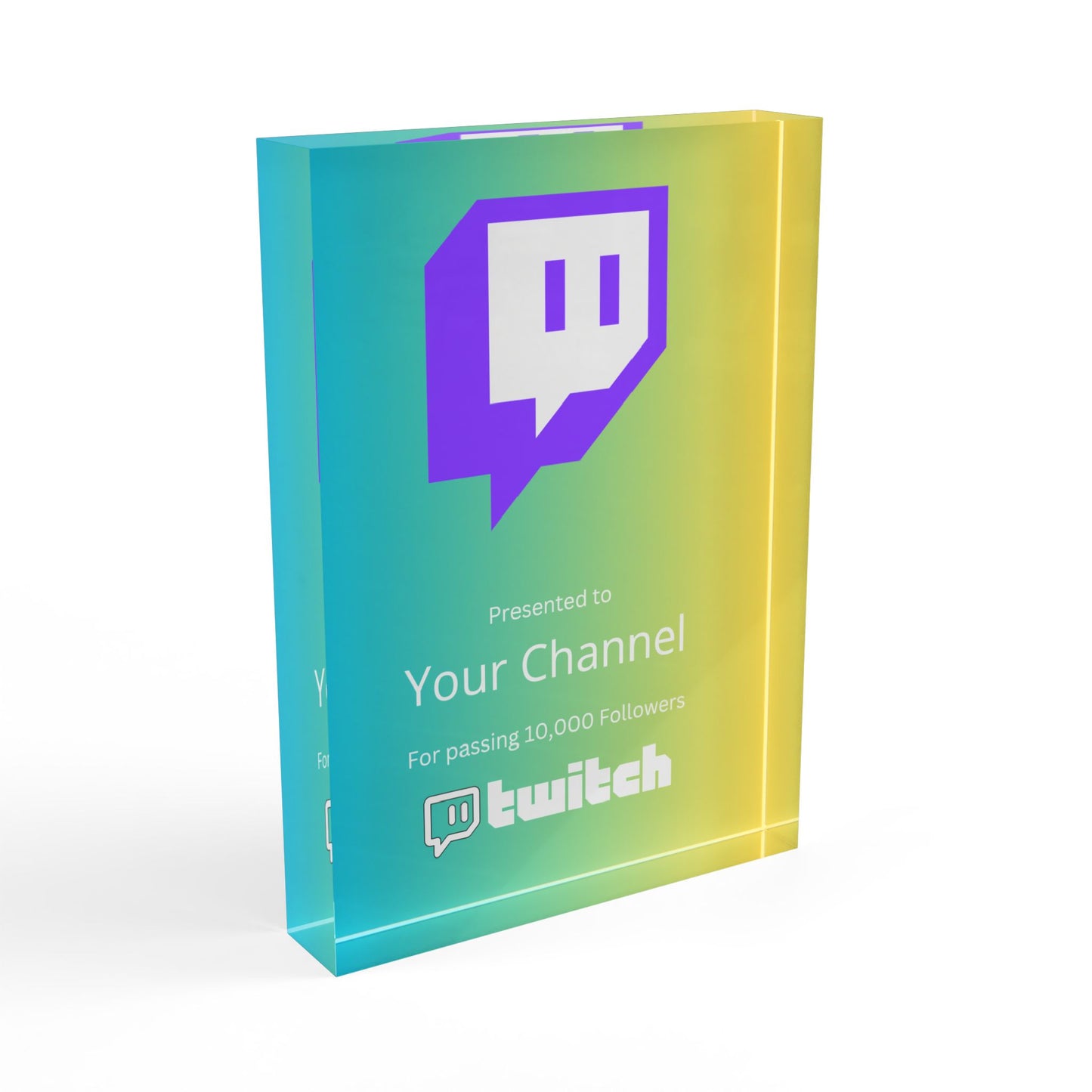 Customized Twitch Streamers Plaque Award