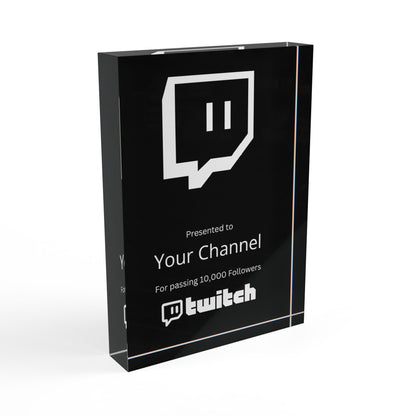 CustomizedTwitch Streamers Plaque Award