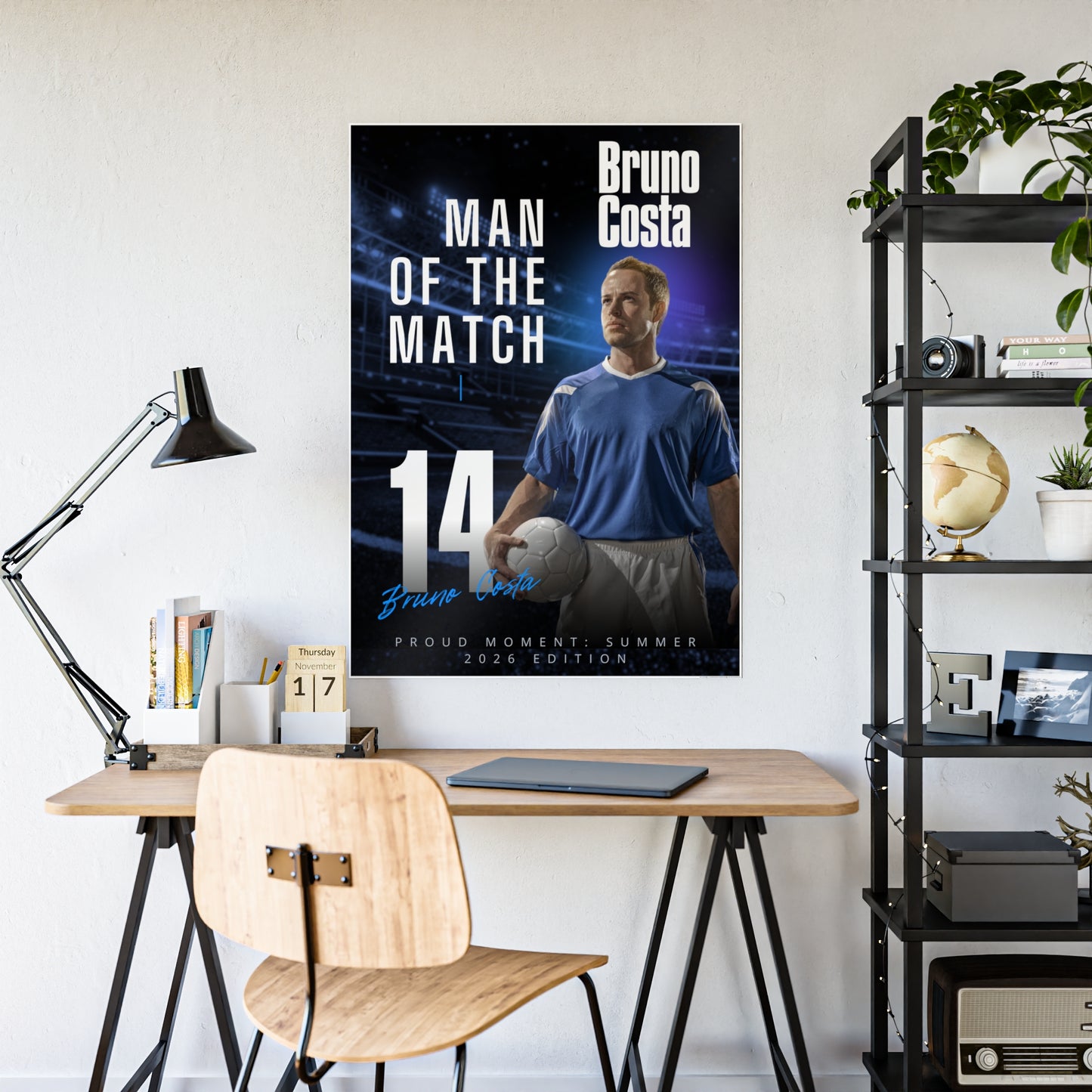 Personalized 2026 Soccer Future Star Gloss Poster — FIFA World Cup Theme
