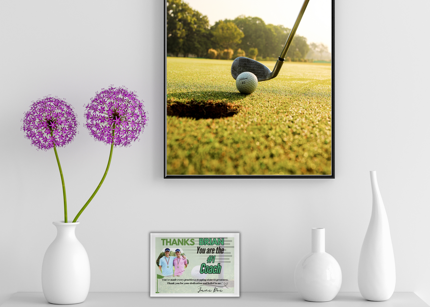 Personalized Golf Photo Block - Perfect Gift for Coaches and Golf Lovers