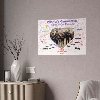 Personalized Gymnastics Wall Art, Custom Gloss Posters