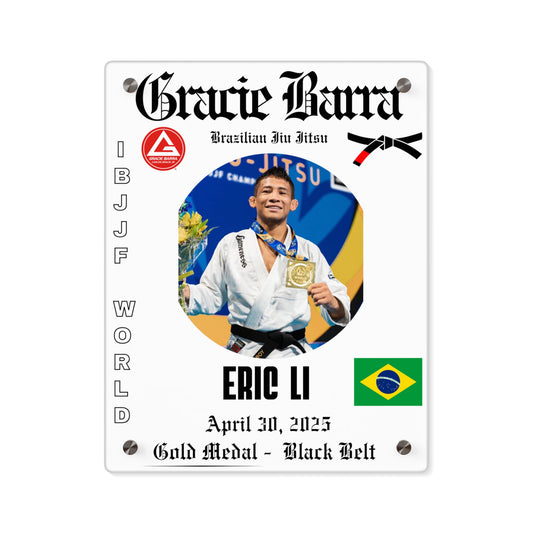 Personalized Jiu-Jitsu Wall Art Panel - Celebrate Every Step and Your Achievement- display your achievement on the wall