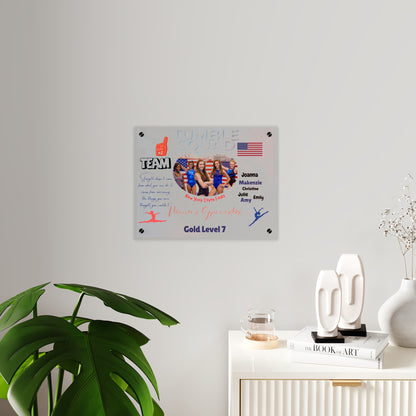 Personalized Acrylic Wall Art Panel -  Gymnastics Team Competition Events
