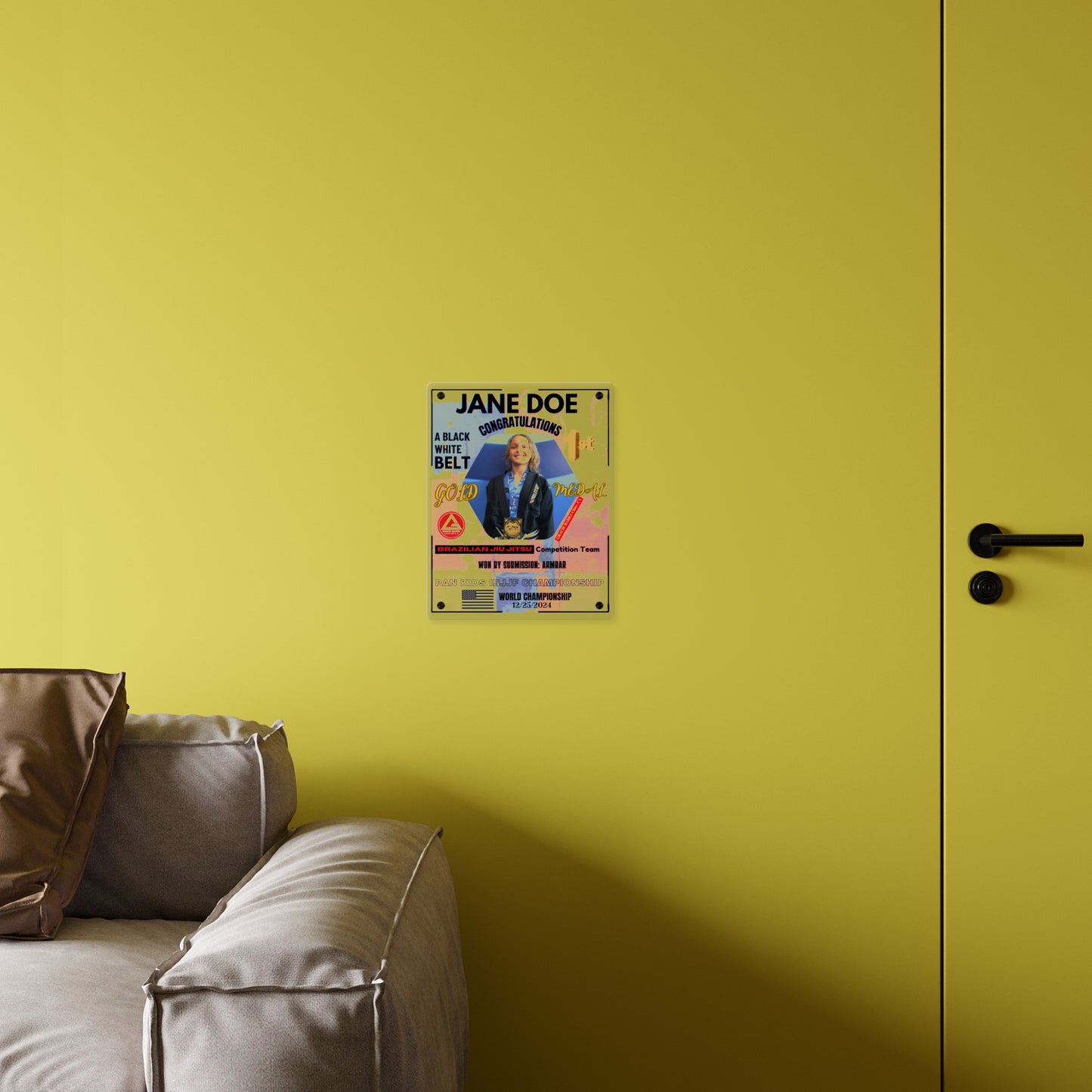 Personalized Kids Jiu-Jitsu Wall Art Panel