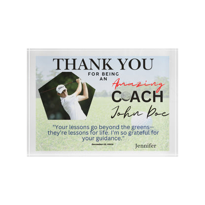 Personalized Golf Photo Block - Perfect Gift for Coaches and Golf Lovers