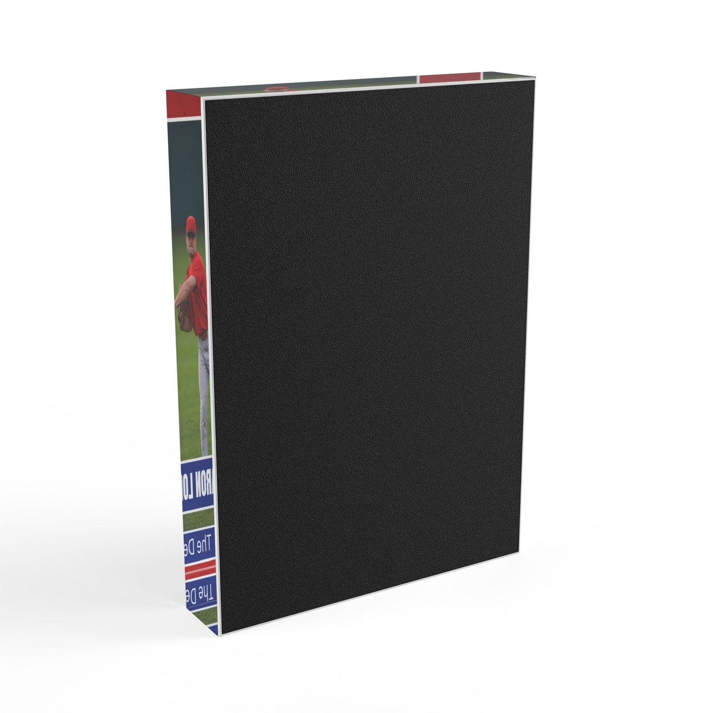 Baseball Card Photo Block - Red Frame