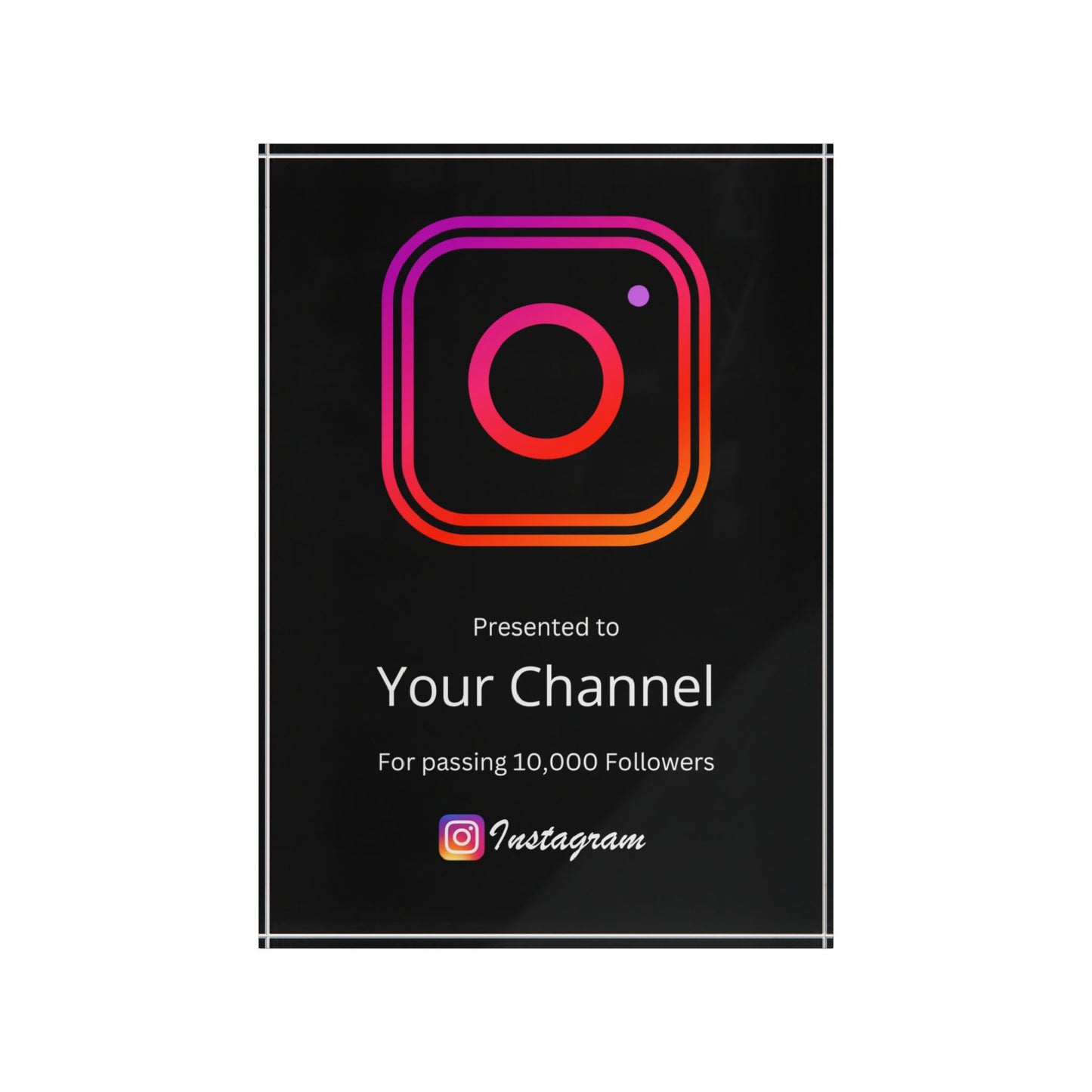 Instagram Creator Plaque Award