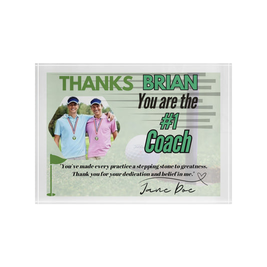 Personalized Golf Photo Block - Perfect Gift for Coaches and Golf Lovers