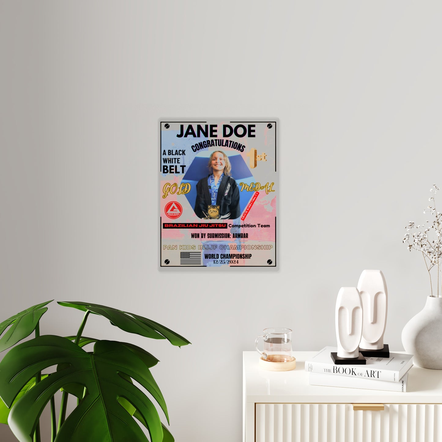 Personalized Kids Jiu-Jitsu Wall Art Panel