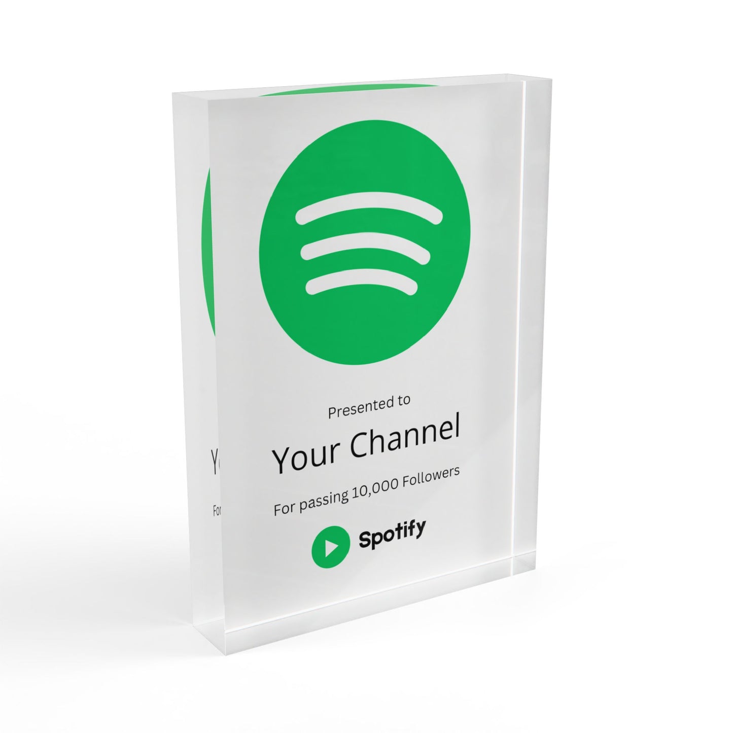Customized Spotify Podcast Plaque Award