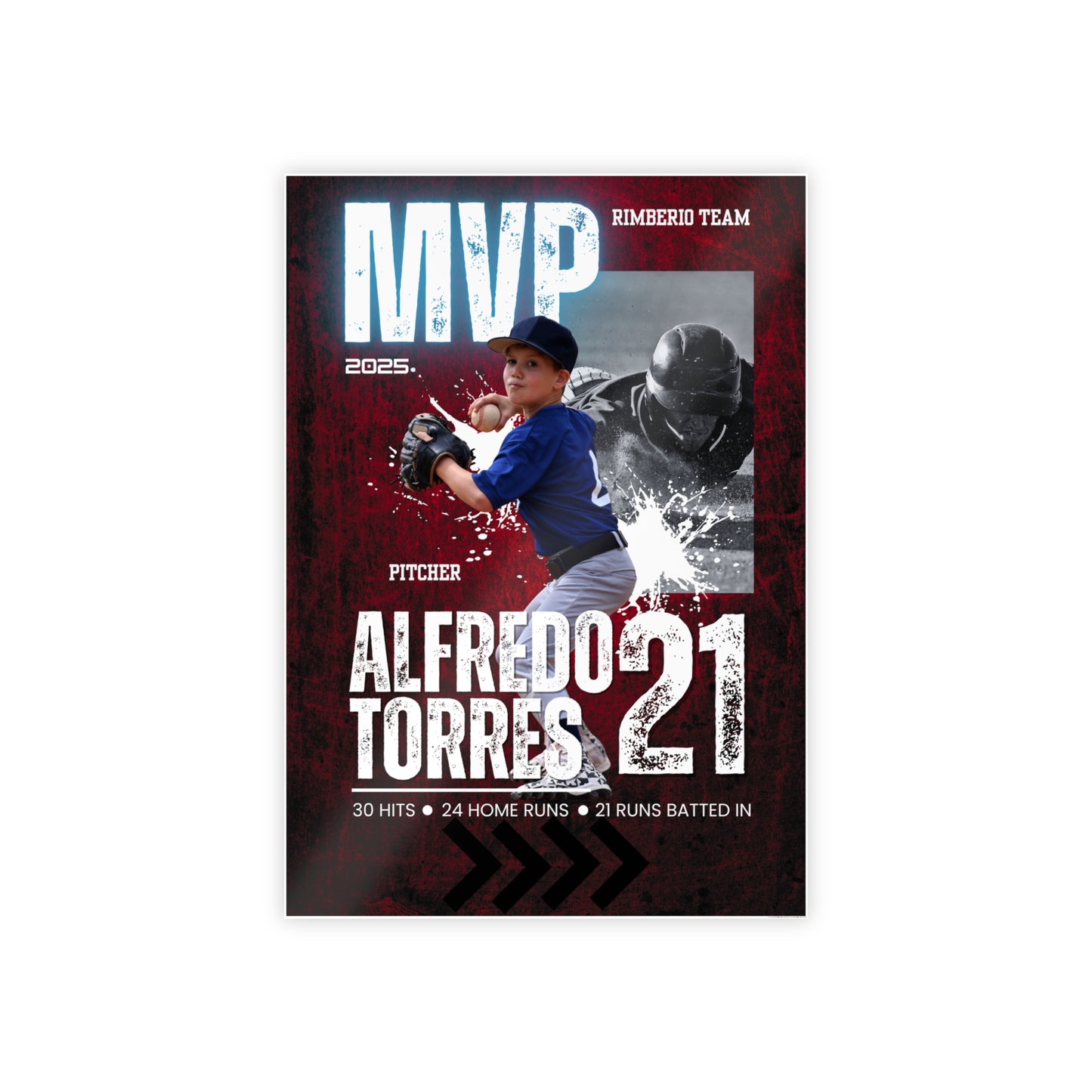 Personalized MVP Baseball Posters