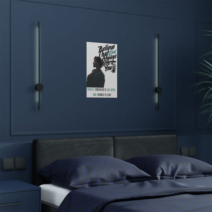 Personalized Poster Print with God and Jiu Jitsu Design