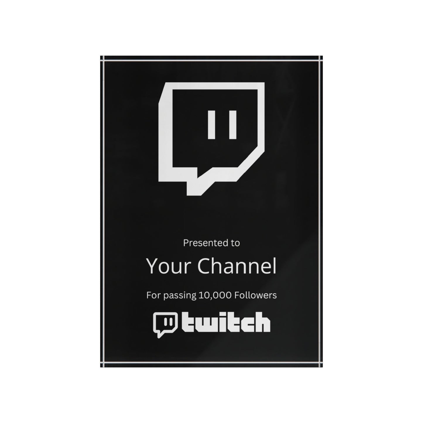 CustomizedTwitch Streamers Plaque Award