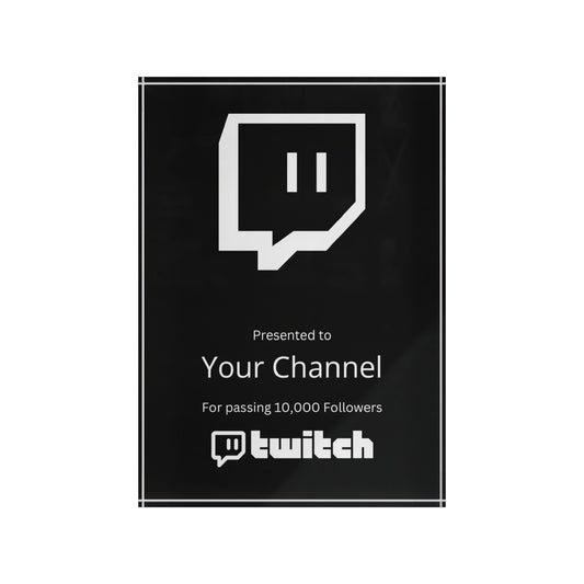 CustomizedTwitch Streamers Plaque Award