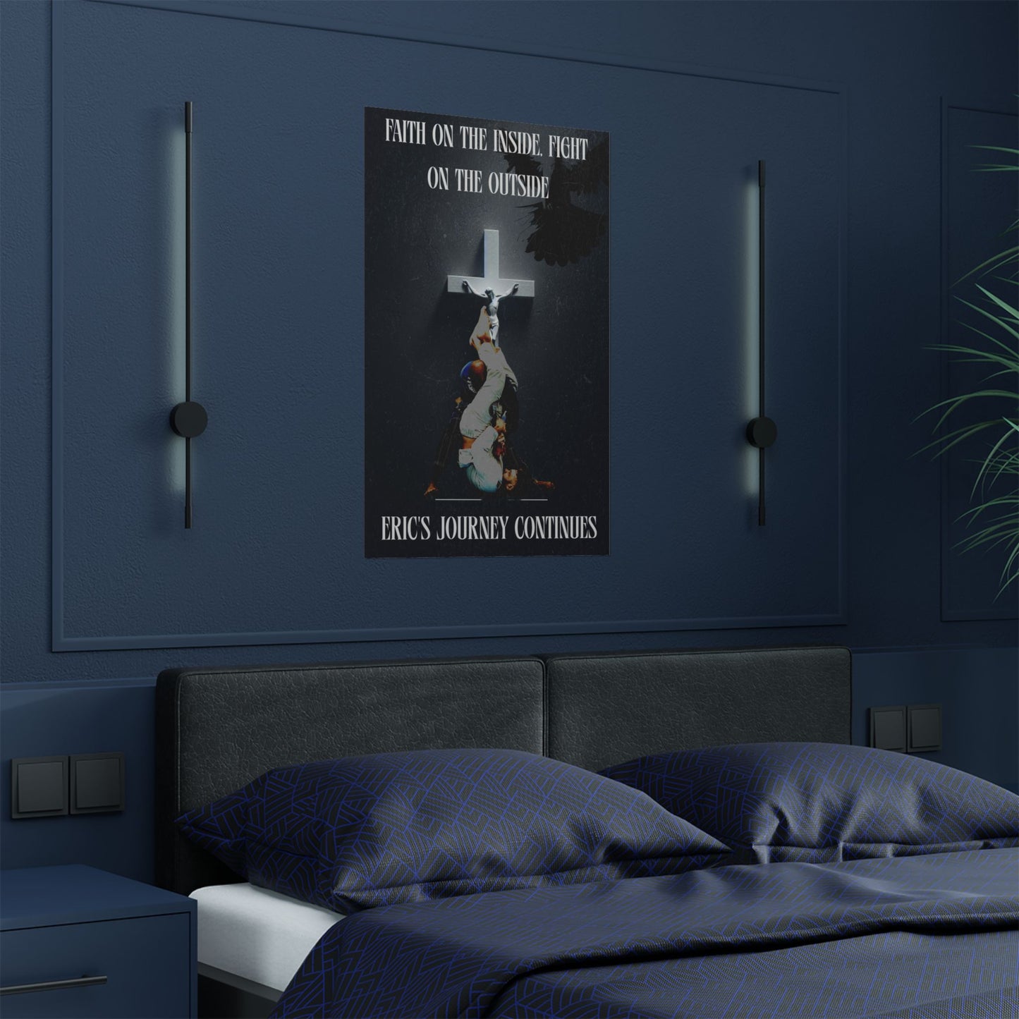 Personalized Poster Print with God and Jiu Jitsu Design