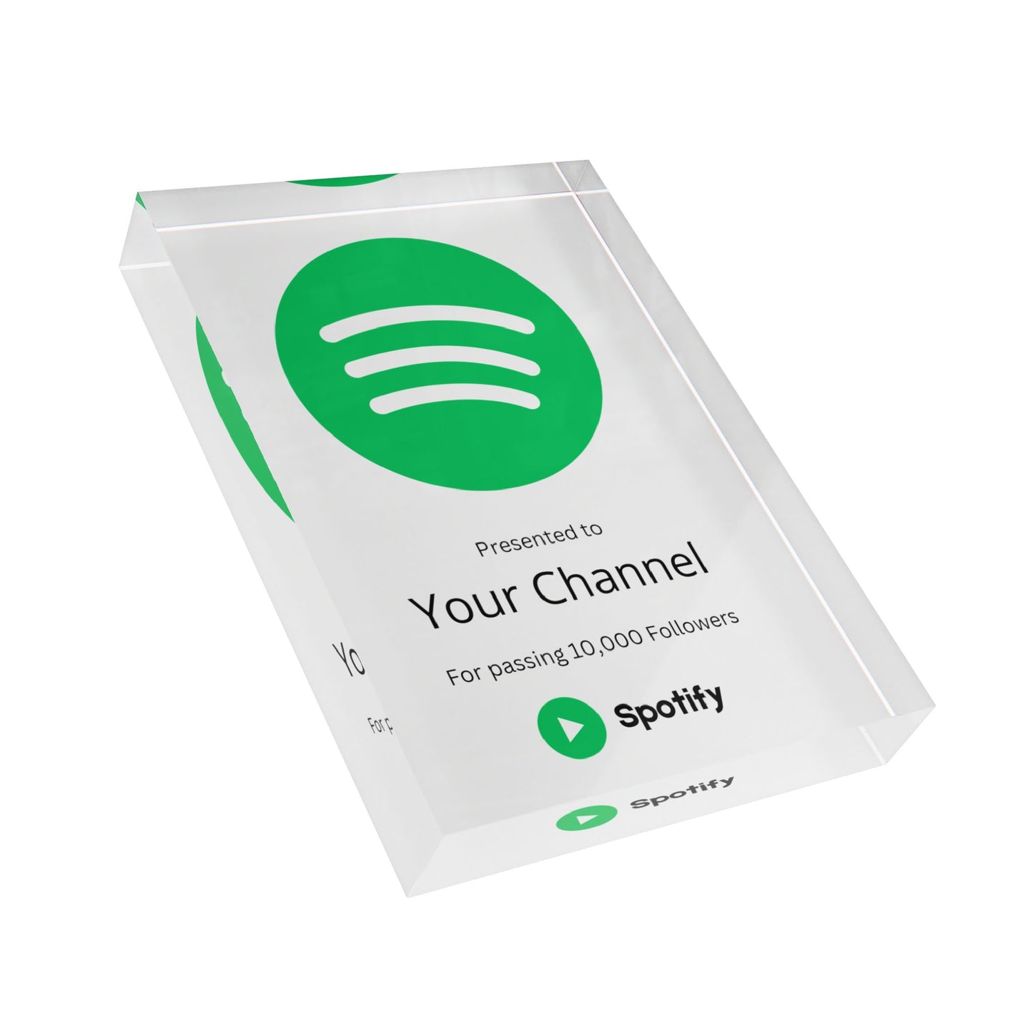 Customized Spotify Podcast Plaque Award