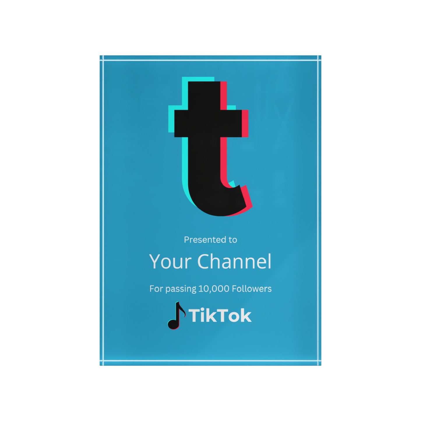 TikTok Creator Award Plaque