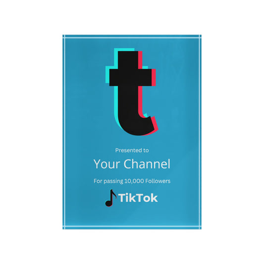 TikTok Creator Award Plaque