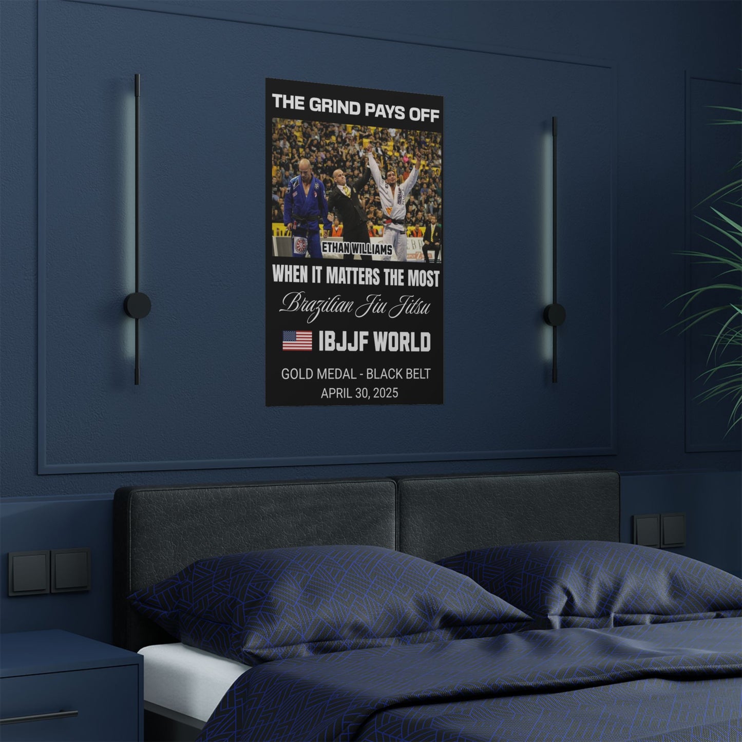 Personalized Jiu Jitsu & Grappling Tournament Win Print