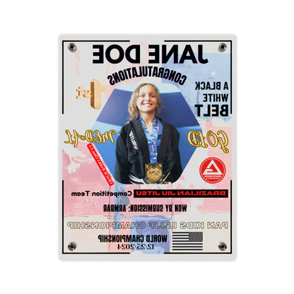 Personalized Kids Jiu-Jitsu Wall Art Panel