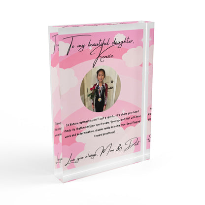 Personalized Photo Block for Daughter – Inspirational Keepsake Display
