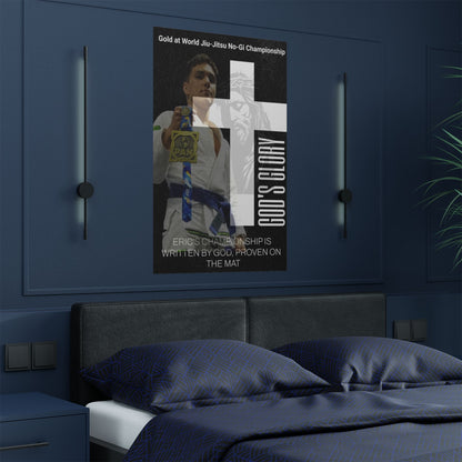 Personalized Poster Print with God and Jiu Jitsu Design