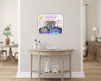 Custom Acrylic Wall Art Panel -  Gymnastics Team Competition Events