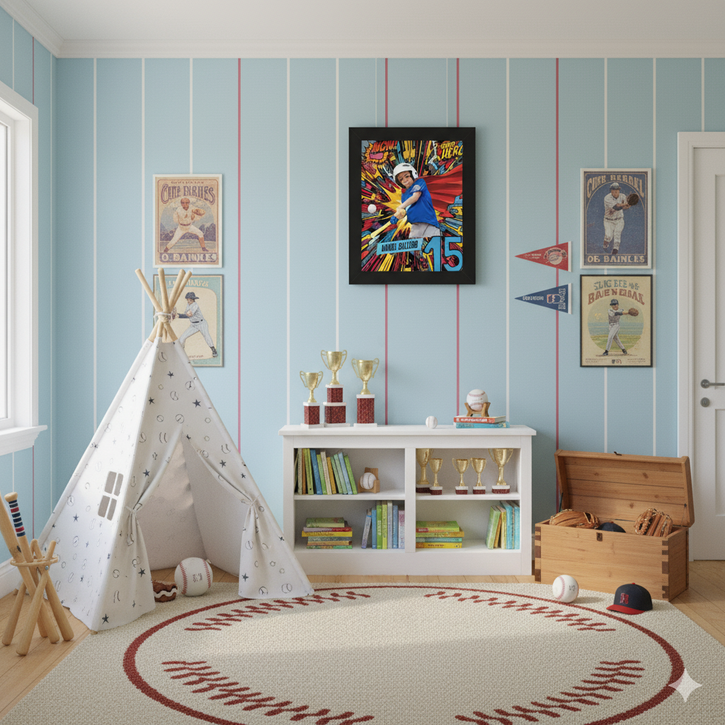 Personalized Shockwave Superhero Framed Kid's Poster