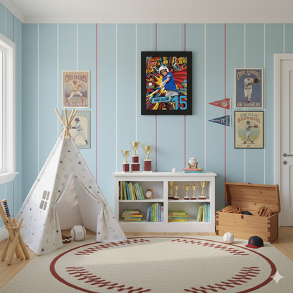 Personalized Shockwave Superhero Framed Kid's Poster