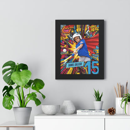 Personalized Shockwave Superhero Framed Kid's Poster