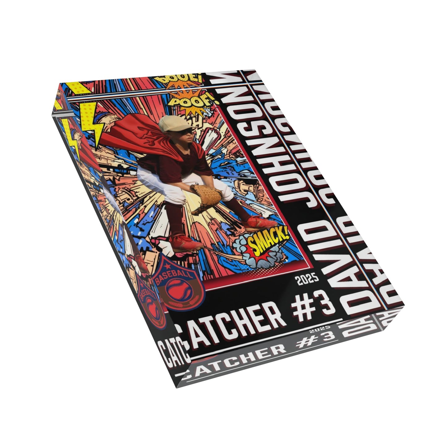 Photo Block - Personalized Flashdash Superhero Baseball Theme