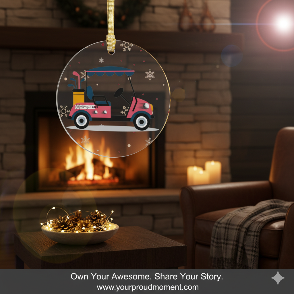 Personalized Golf Cart Acrylic Ornaments