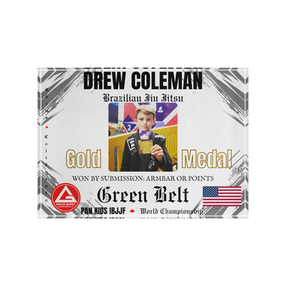 Personalized Photo Block - Kids Martial Art - BJJ - Judo Tournament Keepsake - White