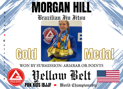 Personalized Photo Block - Kids Martial Art - BJJ - Judo Tournament Keepsake - White Blue