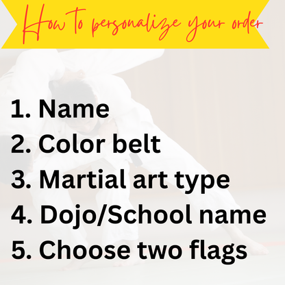 Personalized Judo/BJJ Christmas Ornaments - Acrylic